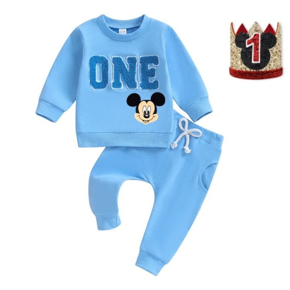 Mickey Mouse Sweater Pants Mickey First Birthday Disney Outfit Clothes Leggings